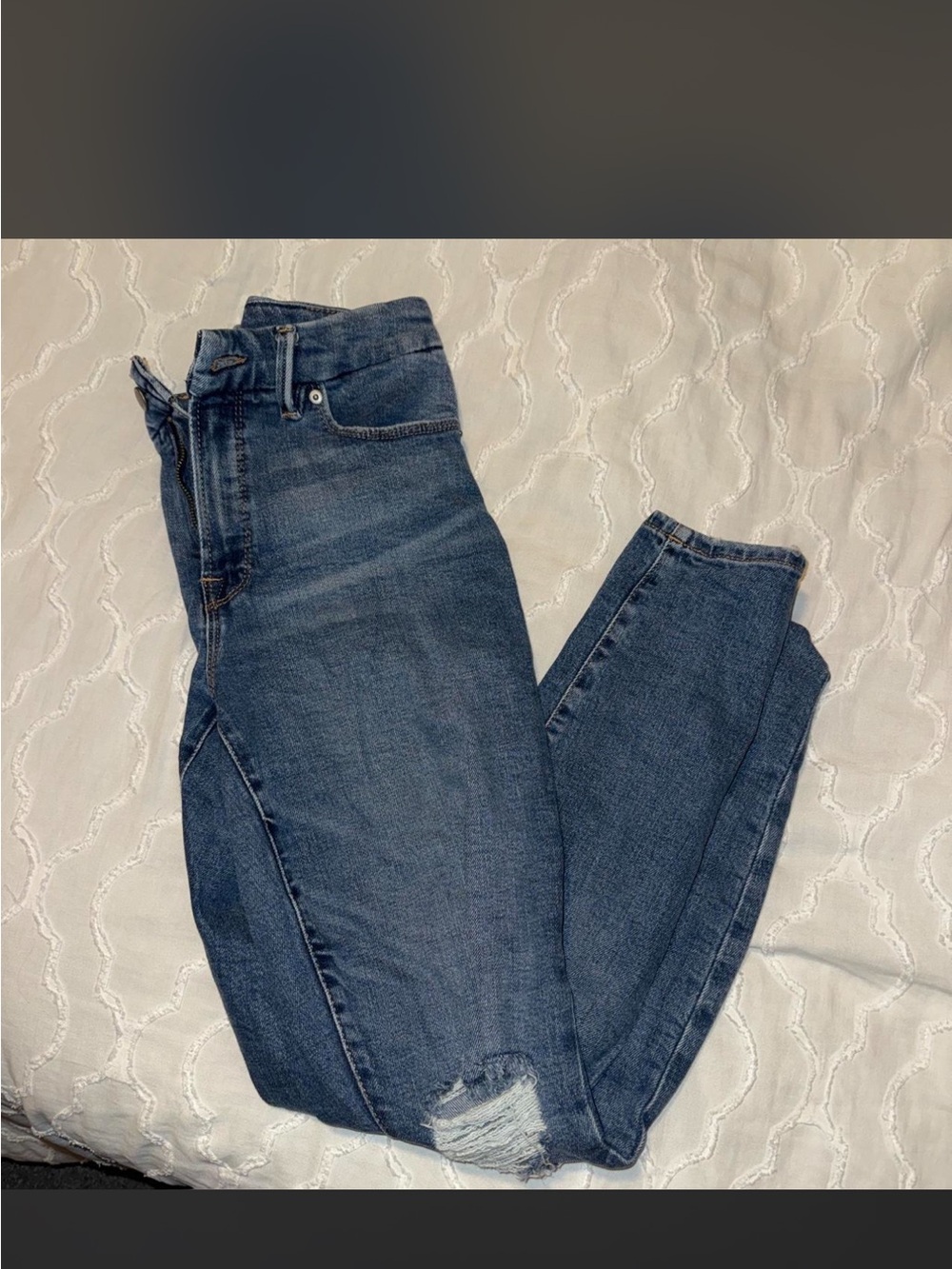 Good American Dark Blue Skinny High-Rise Jeans